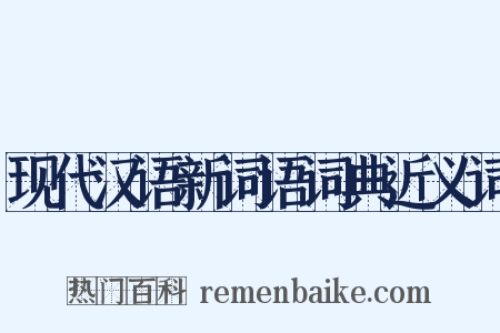 现代汉语新词语词典近义词是什么意思的图片
